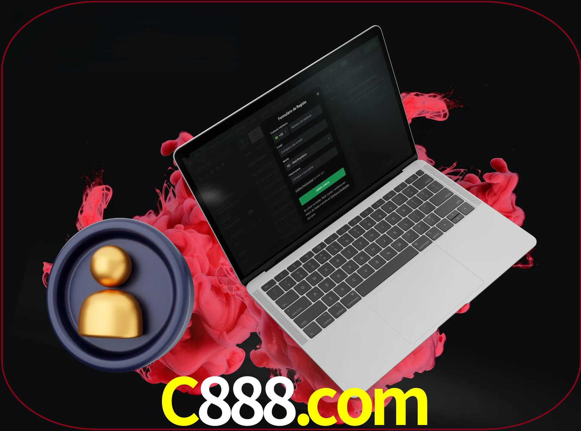 No cabeçalho do site c888, clique no botão que o levará a um formulário especial onde terá de introduzir as suas informações actuais.