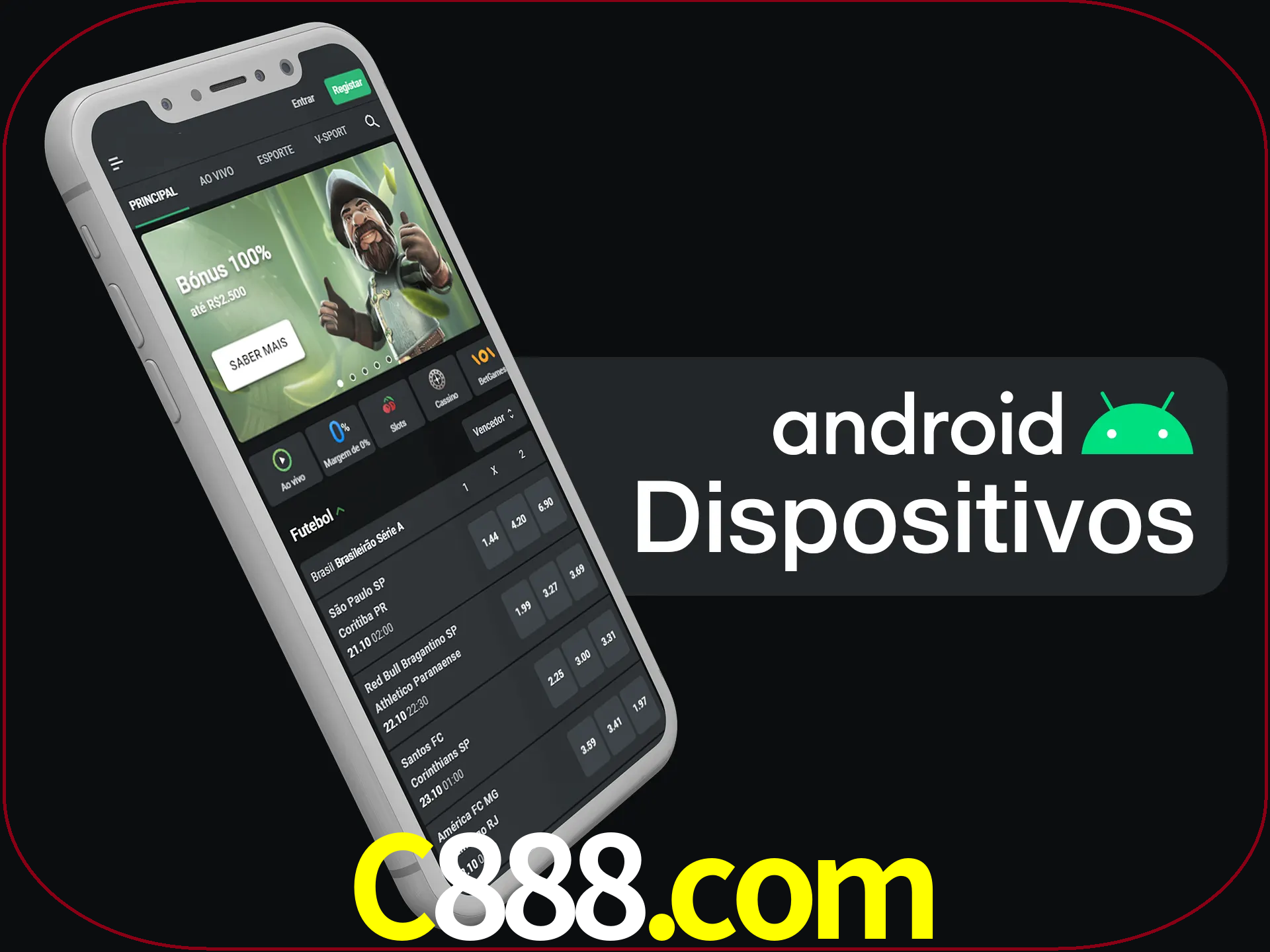 O aplicativo suporta a maioria de todos os dispositivos Android.