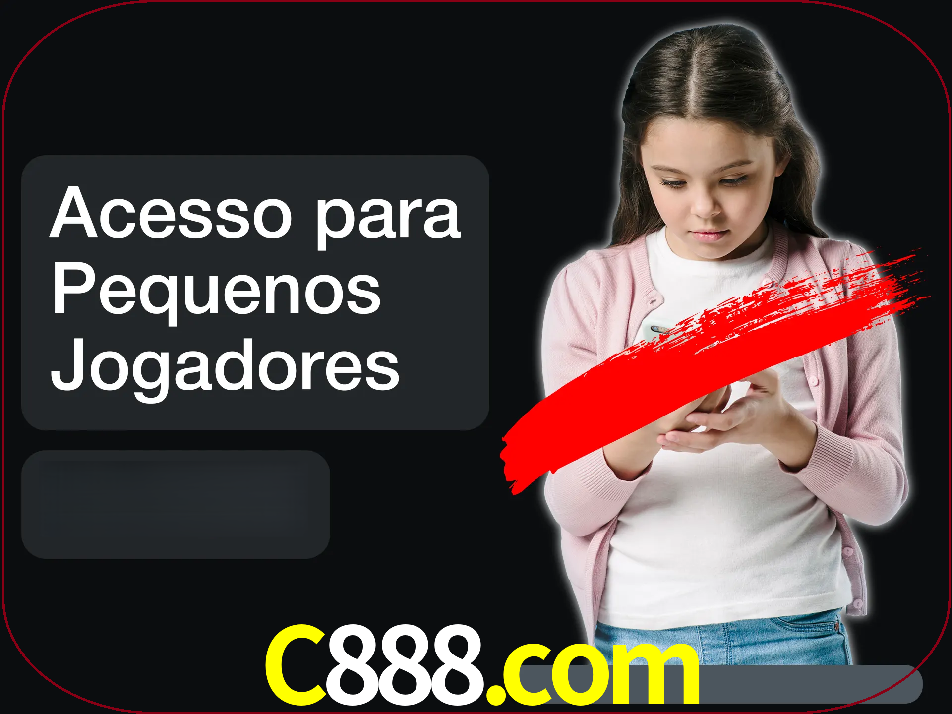 As crianças não podem jogar jogos de cassino.